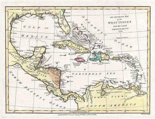 Map of the West Indies