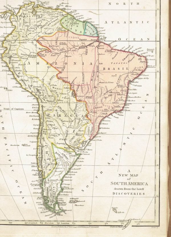 1794 Map of South America
